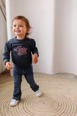 flared jeans medium blue denim