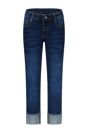 straight leg jeans dark blue denim