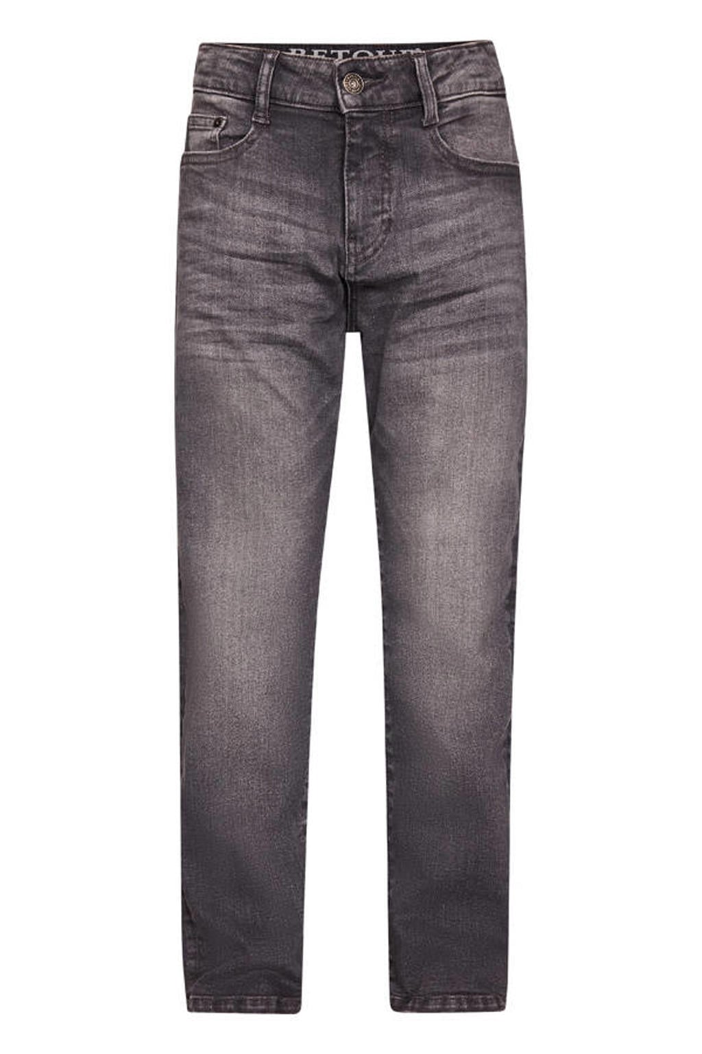 Grey denim jongens Retour Jeans relaxed loose fit jeans van stretchdenim met regular waist en effen