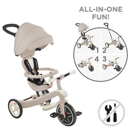 Globber New Trike Explorer 4 in 1 driewieler 4 in 1 beige ECO