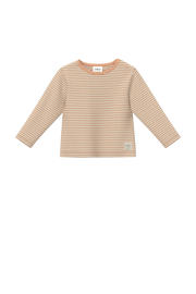 thumbnail: Oudroze en beige jongens s.Oliver longsleeve van stretchkatoen met strepenprint, lange mouwen en ronde hals