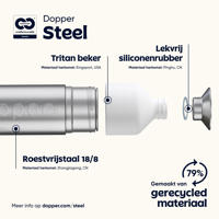 thumbnail: Dopper Steel Drinkfles - Stainless Steel - 800 ml