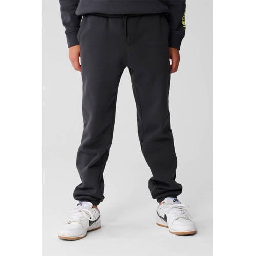 Shoeby regular casual broek grijs Jongens Katoen Tekst - maat 146/152 afbeelding