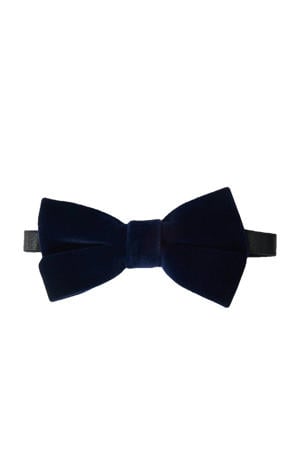 fluwelen vlinderdas donkerblauw
