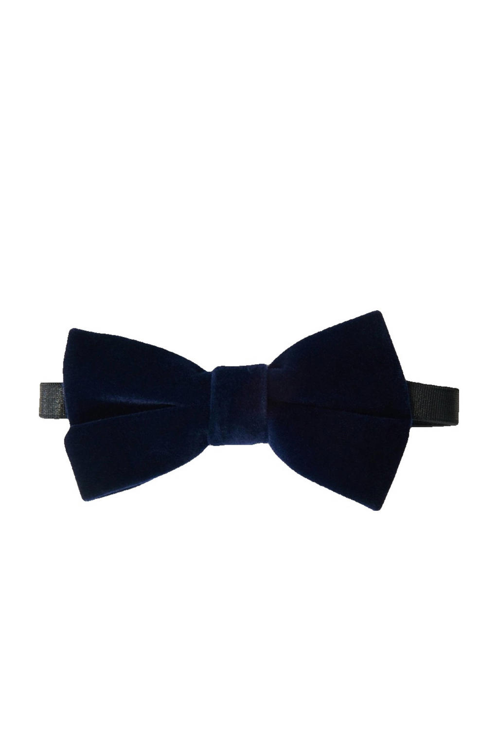 Shoeby fluwelen vlinderdas donkerblauw
