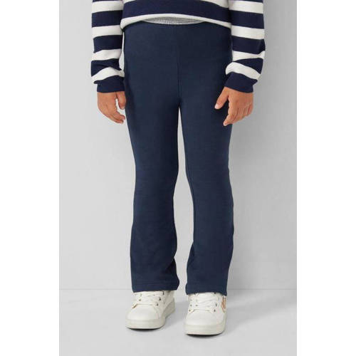 s.Oliver flared broek donkerblauw Meisjes Stretchkatoen Effen - maat 104 afbeelding
