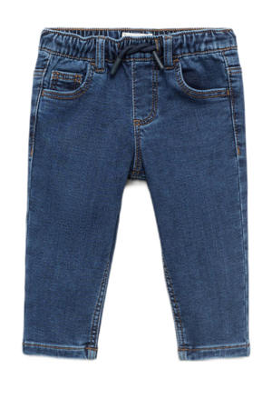 regular waist regular fit jeans dark blue denim