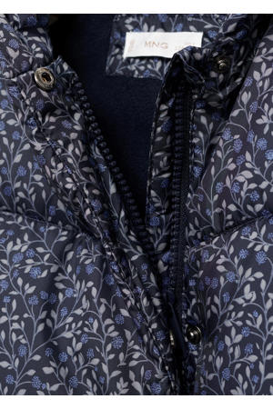 gewatteerde jas donkerblauw