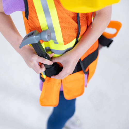 Melissa & Doug Construction Worker Role Play Costume Se Verkleedset afbeelding