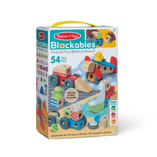 Melissa & Doug Blockables Vehicles Play Set (54pc) Blokken afbeelding