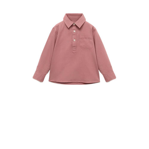 Mango Kids polo Meisjes Katoen Polokraag Effen - maat 104 afbeelding
