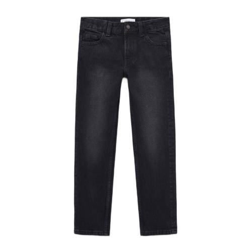 Mango Kids regular waist regular fit jeans grey denim Grijs Effen - maat 116 afbeelding