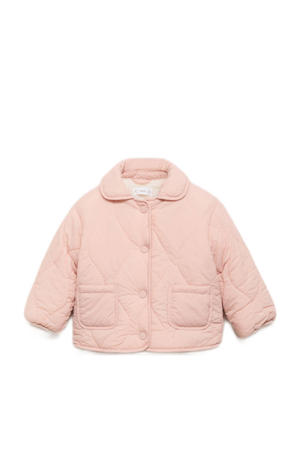 gewatteerde jas roze