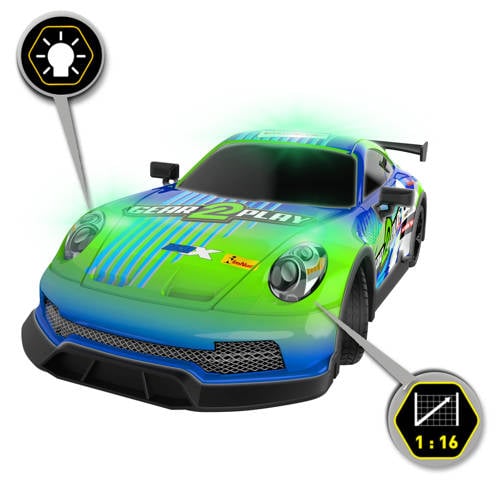 Gear2play RC Night Flash Raceauto 1:16 - LED verlichte carrosserie Radiografisch bestuurbaar voertuig afbeelding
