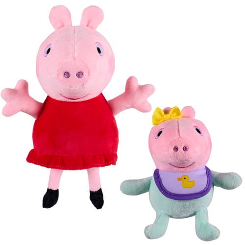 Peppa Pig Peppa & Baby Evie Soft Toy Speelfiguur | Speelfiguur van Peppa Pig