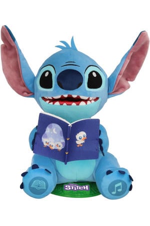 Stitch Verhalenverteller - NL/EN/FR - Interactieve Knuffel met Licht, Geluid en Verhalen