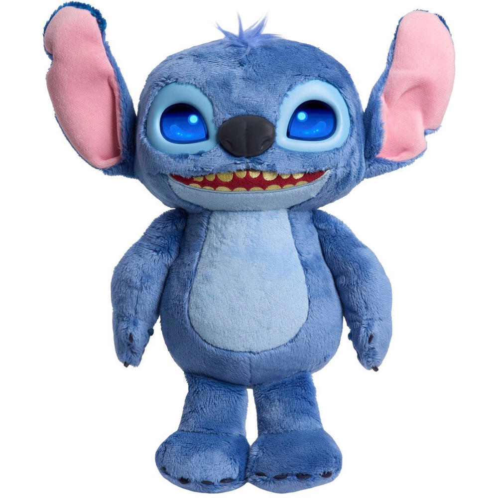 Just Play Disney Stitch - Many Moods Stitch - Interactieve Pluchen Knuffel - Met Geluid & LCD-ogen