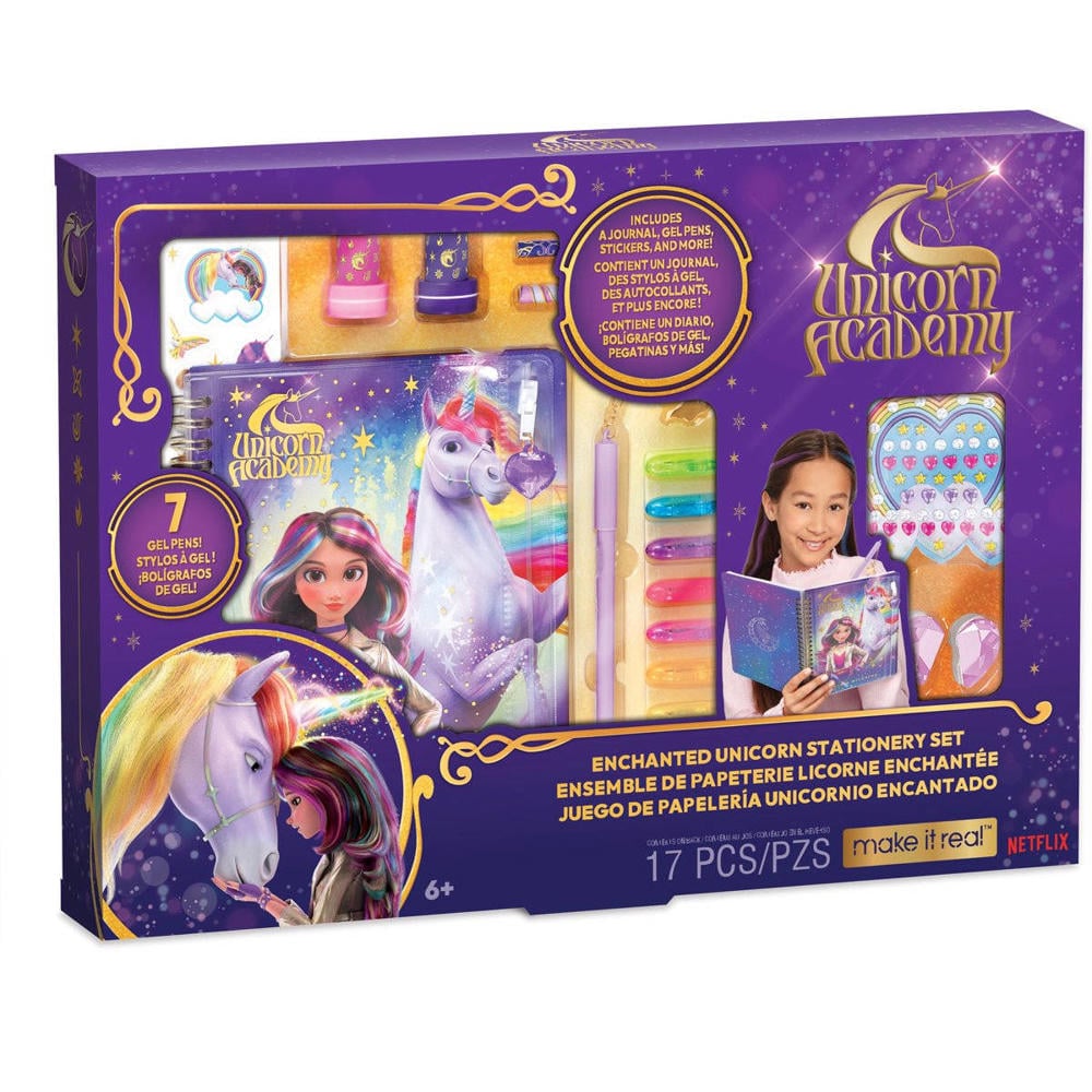 Make it Real Unicorn Academy - Betoverde Unicorn Briefpapier set