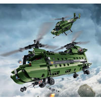 thumbnail: IM.MASTER  Militair Transport Helikopters 2-in-1 Constructiespeelset - Mechanisch
