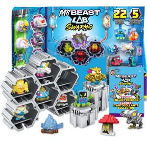MrBeast Lab Swarms Hyper Fusion Chaos XL pack - 22 Swarms microbeesten, 5 Fusion caps, 22 stickers