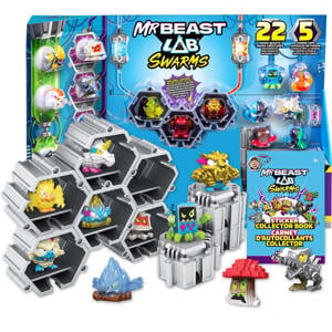 MrBeast Lab Swarms Hyper Fusion Chaos XL pack - 22 Swarms microbeesten, 5 Fusion caps, 22 stickers