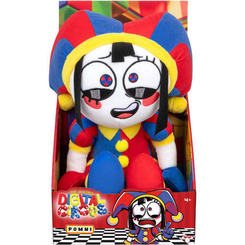 Moose Toys Amazing Digital Circus - Grote pluchen Pomni Knuffel Speelfiguur afbeelding