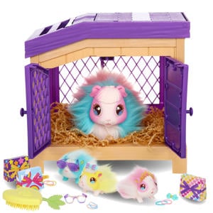 Little Live Pets Mama Surprise Cavia Rainbow - Interactieve knuffel krijgt 3 baby's