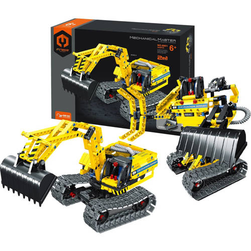 IM.MASTER Mechanische 2-in-1 Graafmachine en Robot Constructiespeelset Constructiespeelgoed afbeelding