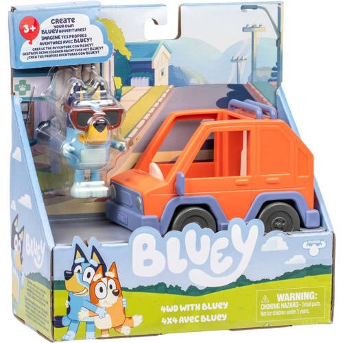 Moose Toys Bluey - 4WD Auto & Bluey speelfiguur - Speelset afbeelding