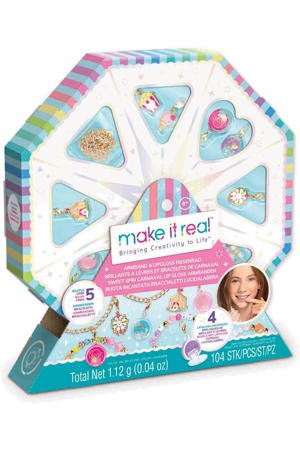 Sweet Spin Carnaval Lipgloss Armbanden Set - Maak 5 armbanden met lipgloss bedels