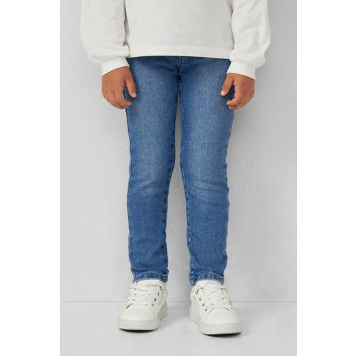 s.Oliver regular waist slim fit jeggings medium blue denim Jeans Blauw Meisjes Stretchdenim