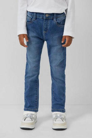 regular waist slim fit jeans medium blue denim