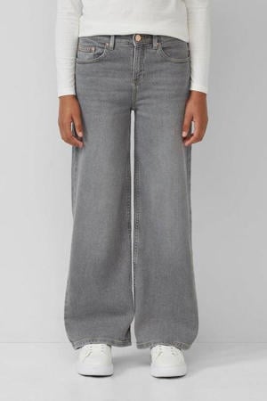 high waist wide leg jeans grey denim