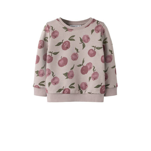 NAME IT MINI sweater oudroze All over print - maat 92 afbeelding