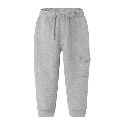 NAME IT MINI regular cargo broek grijs melange Jongens Sweat Effen - maat 110 afbeelding