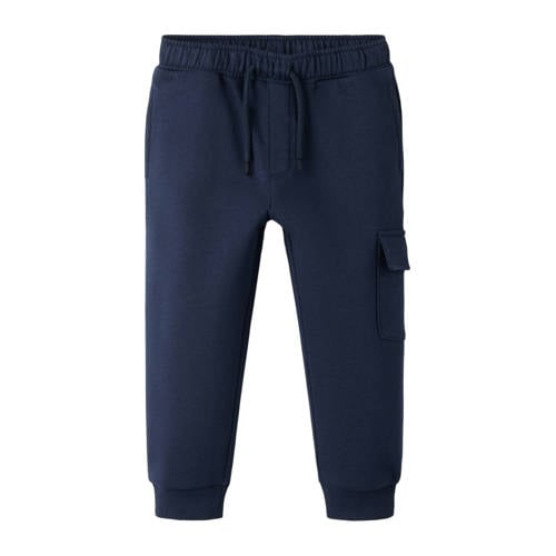 NAME IT MINI regular cargo broek donkerblauw Jongens Sweat Effen - maat 110 afbeelding