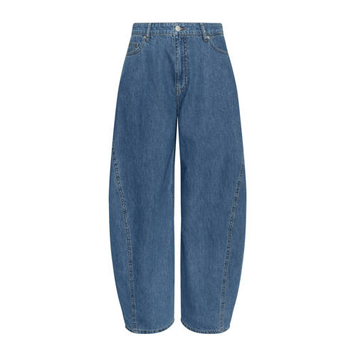 MSCH Copenhagen barrel jeans medium blue denim Blauw Effen - maat L afbeelding