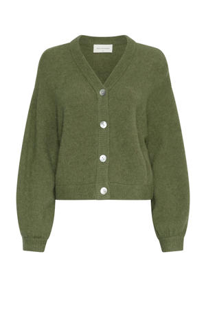 gebreid vest groen
