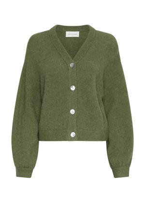 gebreid vest groen