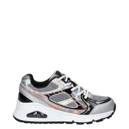 Skechers Uno Gen 1 chunky sneakers zilver Meisjes Imitatieleer Meerkleurig