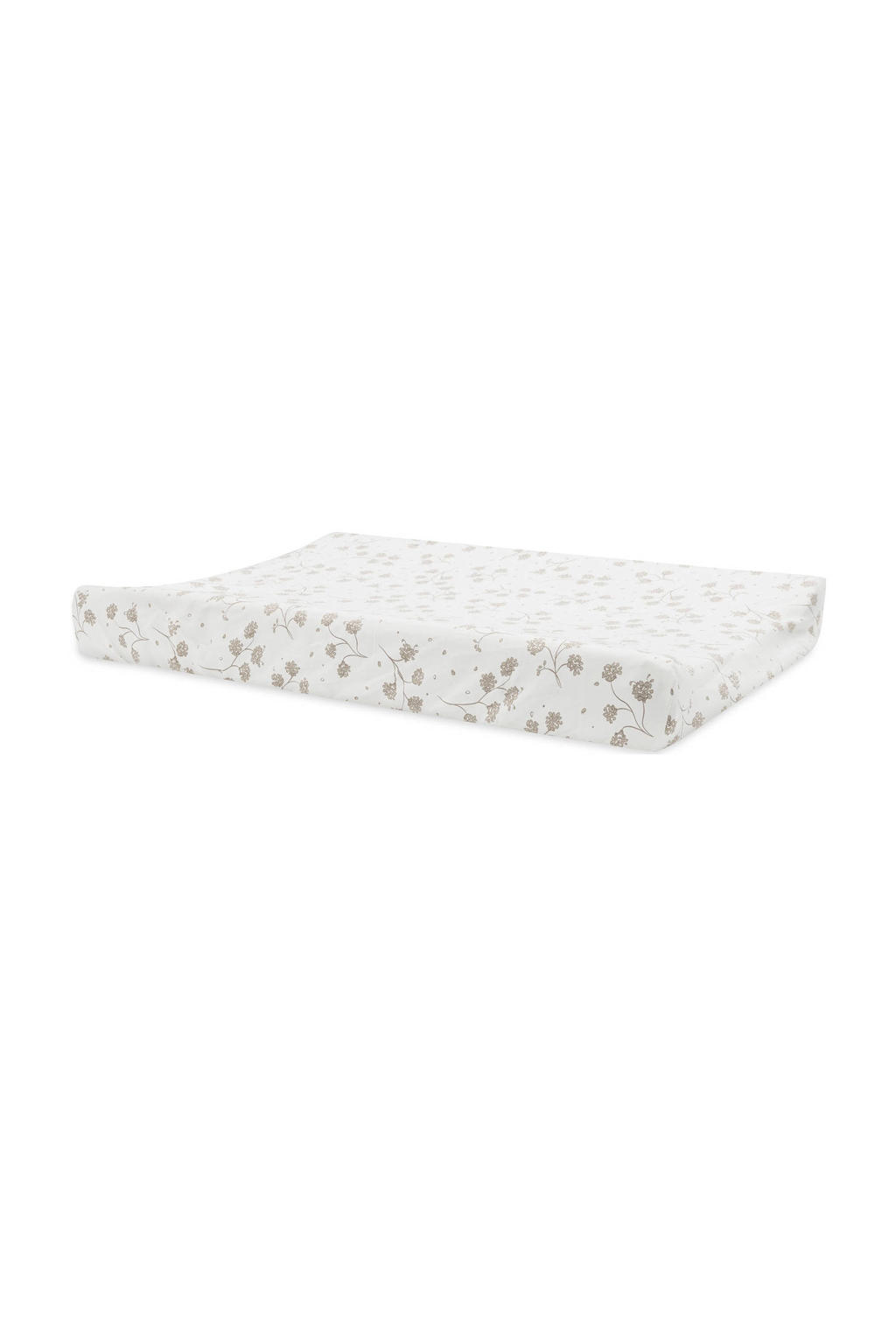 Jollein jersey aankleedkussenhoes Leafy Dreams wit/beige