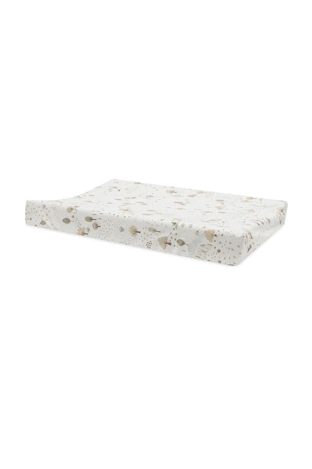 Jollein jersey aankleedkussenhoes Tiny Park wit/beige