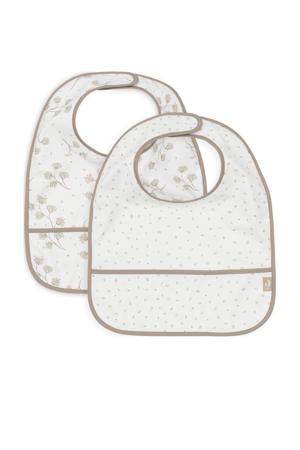 waterproof slab Leafy Dreams - wit/beige (set van 2)