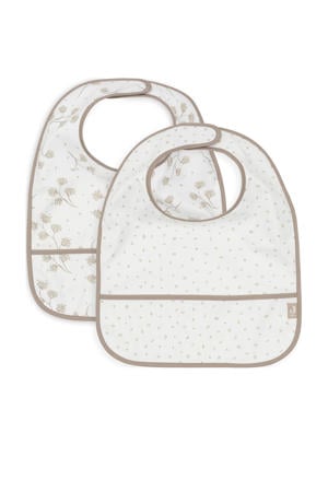 waterproof slab Leafy Dreams - wit/beige (set van 2)
