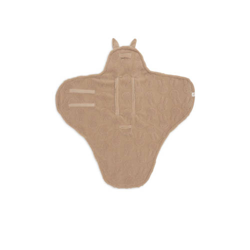 Jollein Wikkeldeken Miffy Jacquard Teddy Biscuit Bruin Effen