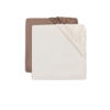 Jollein jersey kinderbed hoeslaken Milky Coffee/Ivory - bruin/offwhite (set van 2)