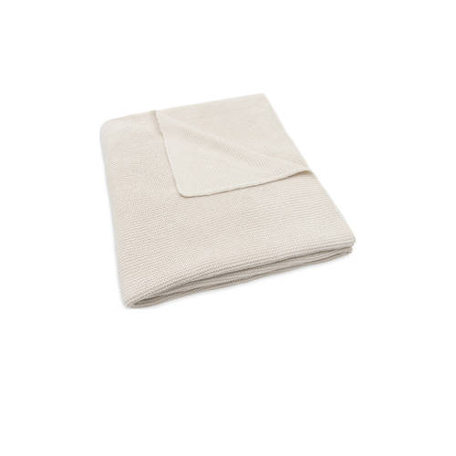 Jollein ledikantdeken Basic Knit Oatmeal beige Babydeken Effen afbeelding