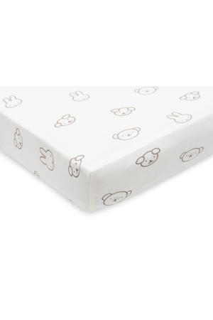 jersey kinderbed hoeslaken Miffy and Friends wit/bruin