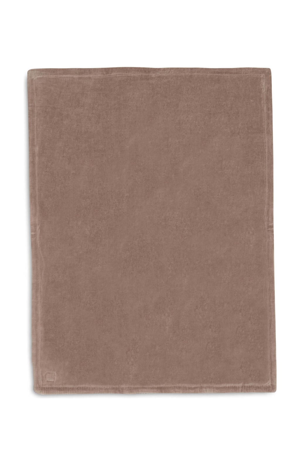 Jollein wiegdeken Box Knit Milky Coffee/Velvet bruin