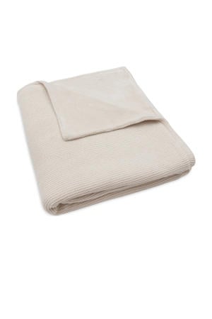 ledikantdeken Basic Knit Oatmeal/Velvet beige